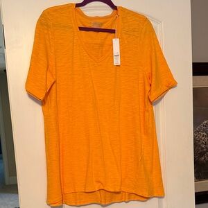 Chico's Bright Orange Short Sleeve Tee